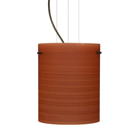 Besa Lighting Tamburo 8 Cable Pendant, Cherry, Bronze Finish, 1x11W LED 1KG-4006CH-LED-BR
